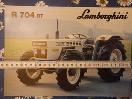 Original Oldtimer Traktor Prospekt Lamborghini 704 Deutsch
