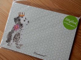 Notizen: Dalmatiner Hund mit Krone NEU Block shabby chic