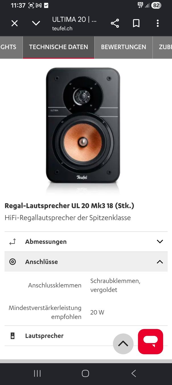 Teufel Casse acustiche: Teufel Ultima 20 Mk3 18 – Nuovo e nell'imballaggio originale da Gontenschwil venduto da meili61
