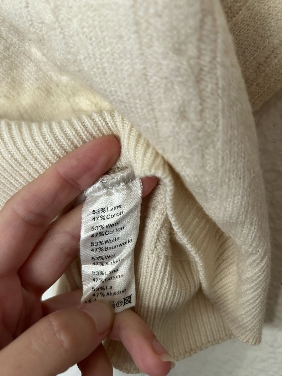 Lacoste Pullover & Sweatshirts: Pull Lacoste beige maille tressée taille 3 état correct – Gebraucht aus Morges von cat_6cm9 4