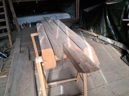 4stk antike Holzbalken