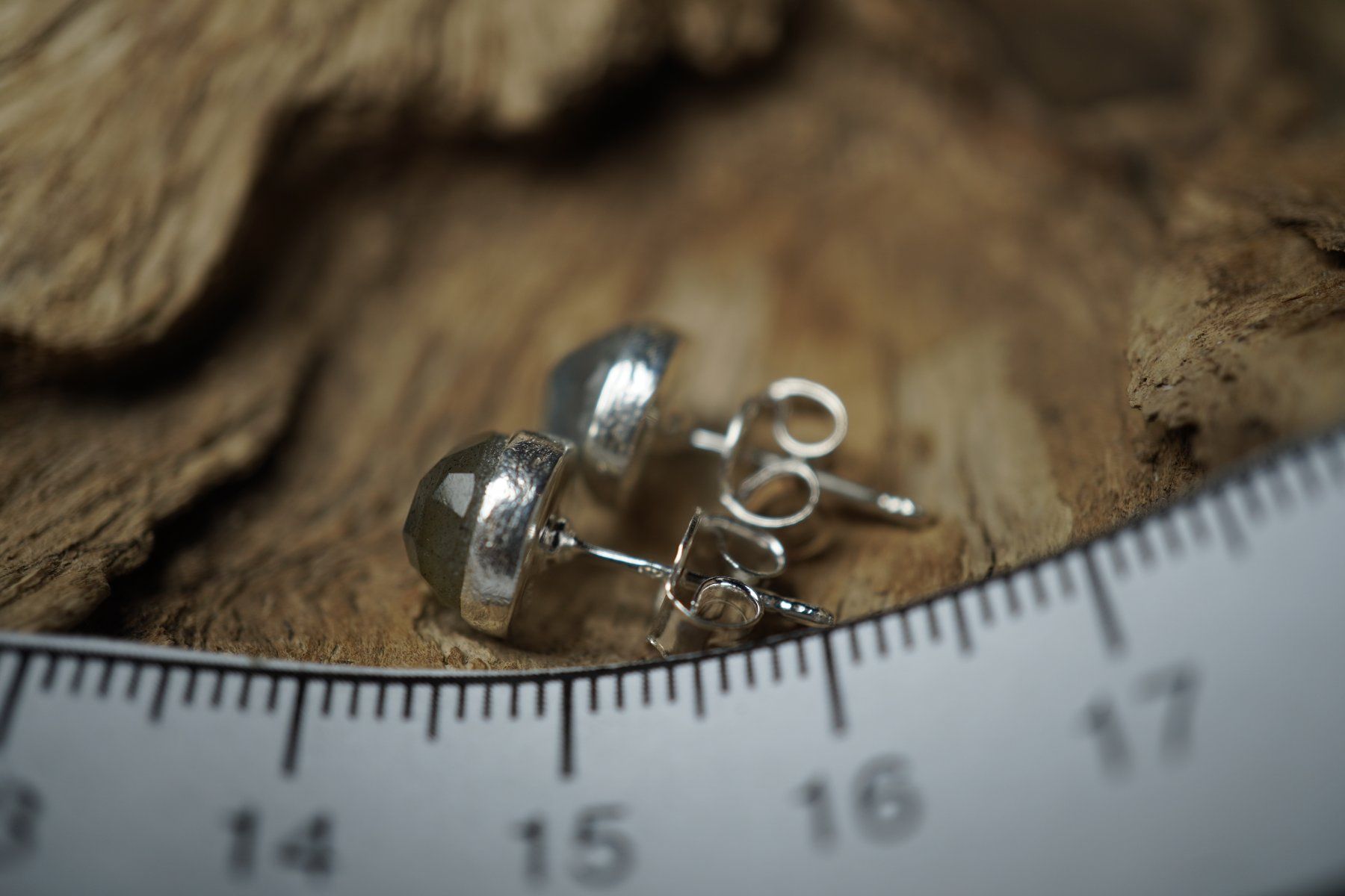 Orecchini pendenti & Orecchini a lobo: Labradorit  8mm    Edel Ohrstecker     925 Silber – Nuovo e nell'imballaggio originale da Balgach venduto da top_silver 6