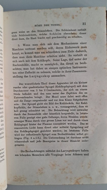 Livres: Antikes Buch "Die Gesundheitslehre der Stimme" 1876 – D'occasion à Uster par Paeti7 3