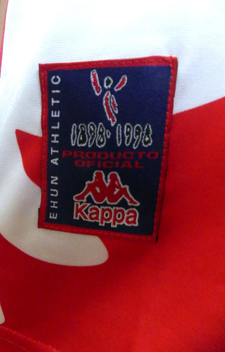 Kappa Canottiere & Pantaloni: Athletic Bilbao, 1997-1998, spécial centenaire, taille L – Usato da Bussigny venduto da Wear_Your_Football 1