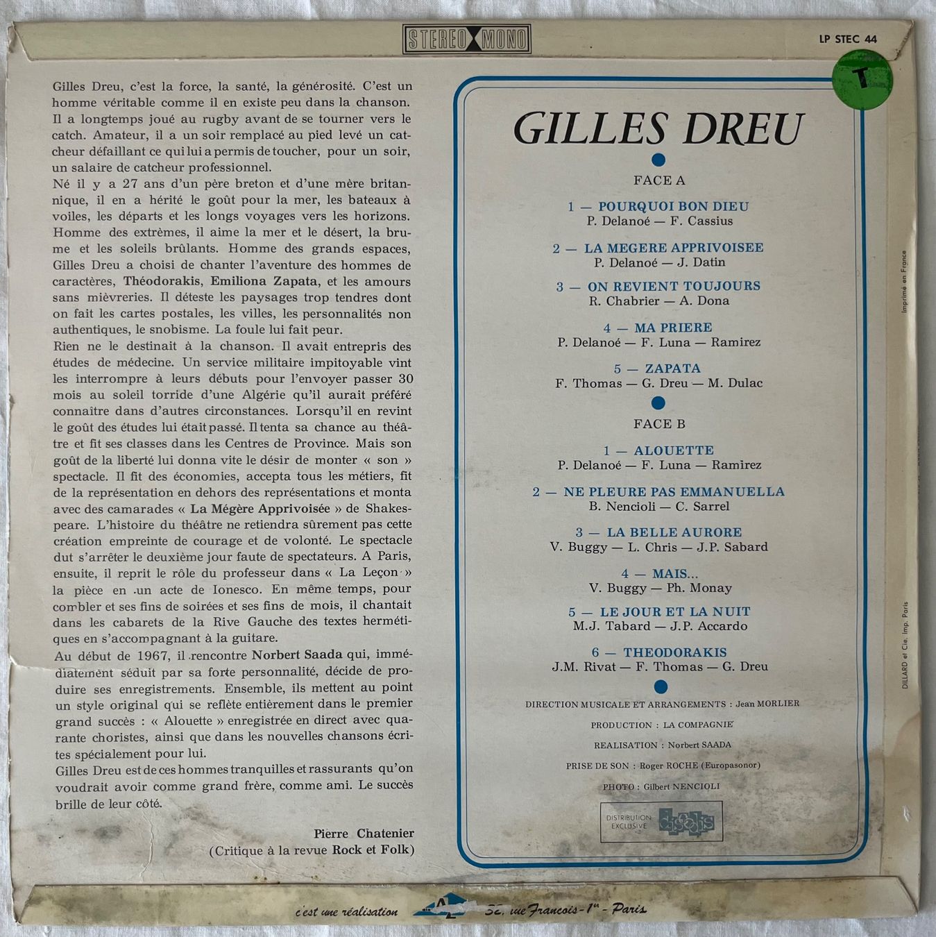 Dischi in vinile: Gilles Dreu - Pourquoi Bon Dieu – Usato da Döttingen venduto da zha_xh2w 1