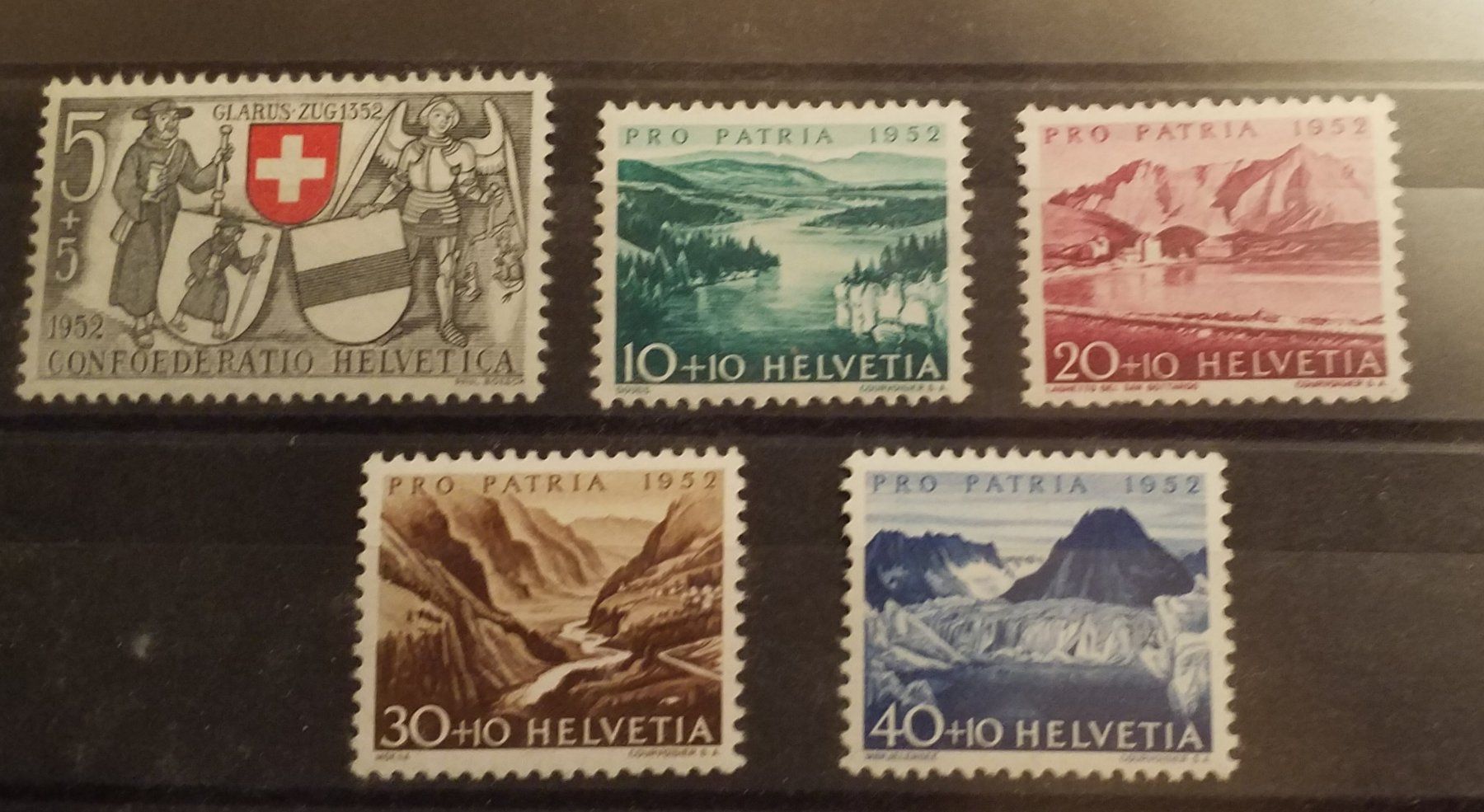 Tutti i francobolli: 77) 1952 Satz Pro  Patria postfrisch – Usato da Baden venduto da Eggi
