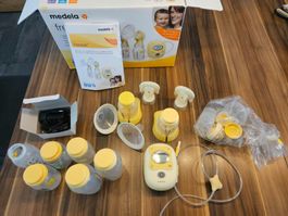 Medela Freestyle Milchpumpe Set mit Zubehör gebraucht