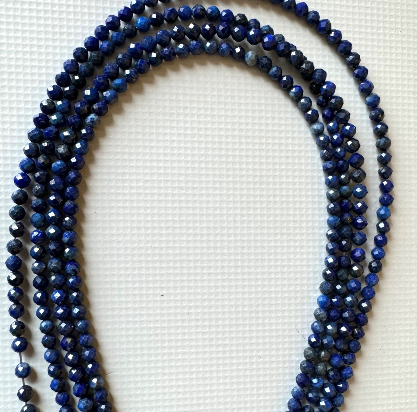 Catenine: Lapis Lazuli  facettiert  Strang    3.5mm      auf Flexdraht – Nuovo e nell'imballaggio originale da Leuggern venduto da gemshow 4