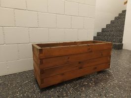 2*Holz-Blumenkasten inkl. 6 Pflanzeinsätze