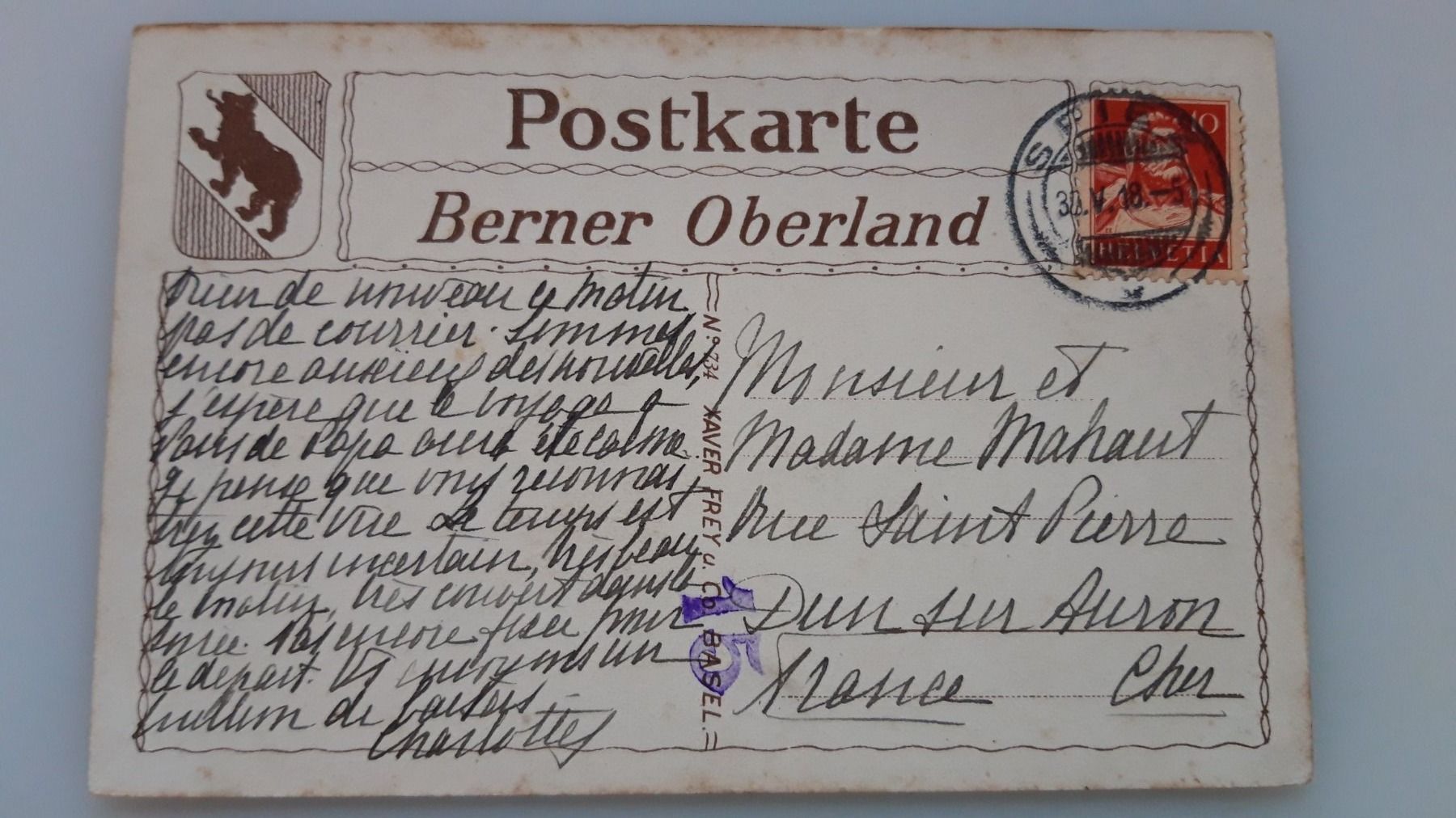 Cartoline postali: Kandersteg, Bahnhof u. Blümlisalp – Usato da Sargans venduto da nicsam1815 1