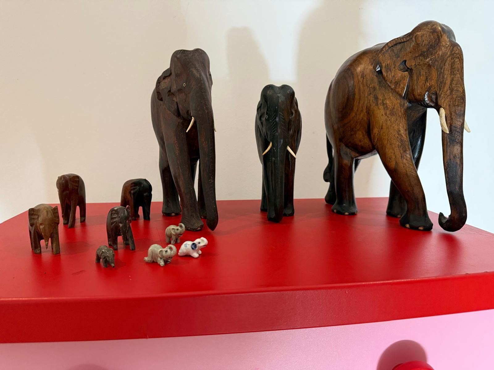 Statuette: Elefanten aus Holz - Sammlung – Usato da Horgen venduto da pinod1 1
