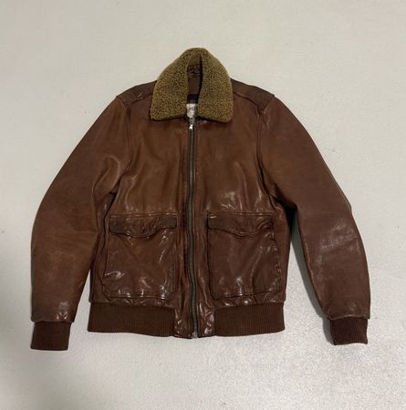 Coole Pilotenjacke (Leder) von Thommy Hilfiger
