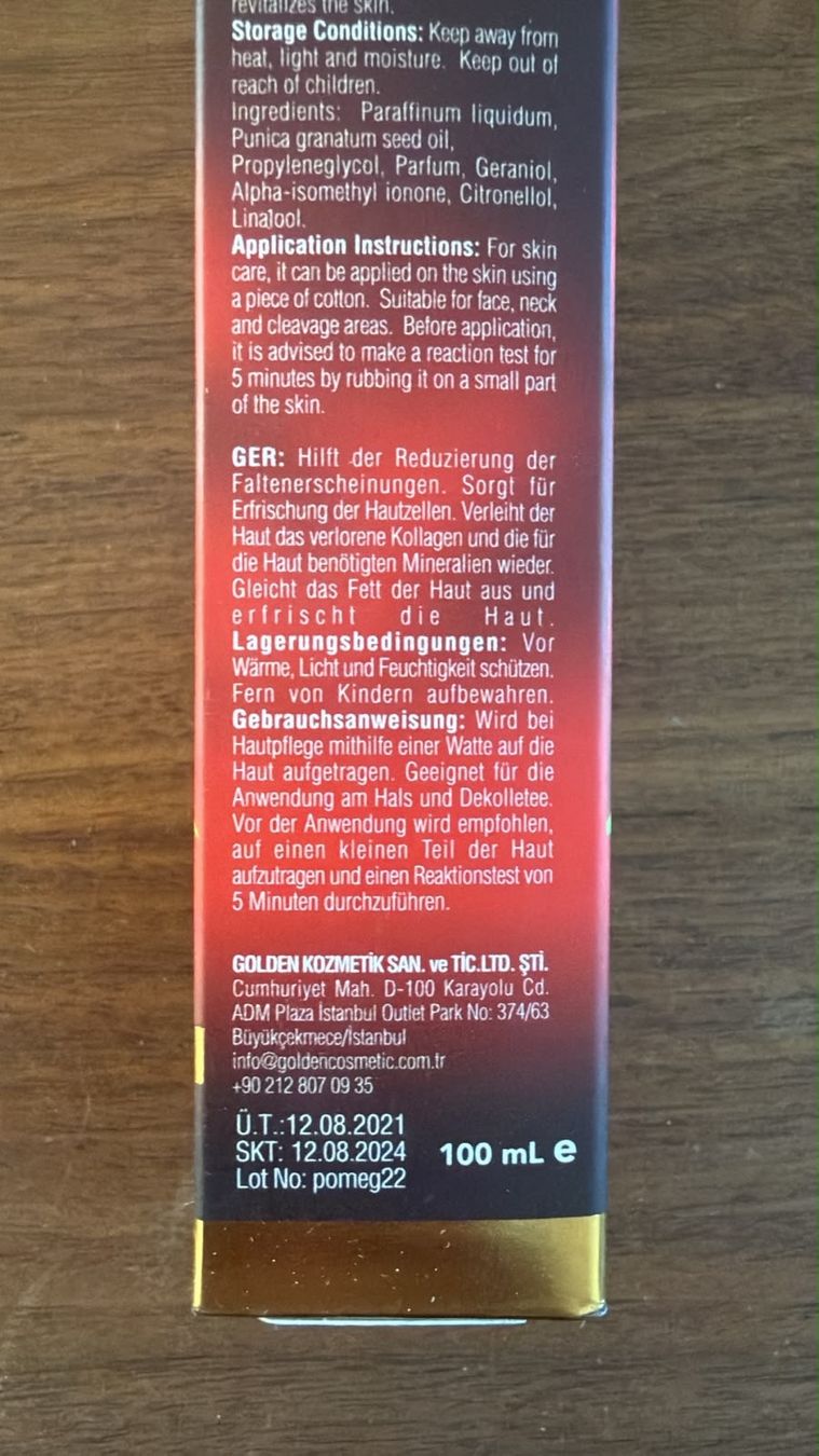 Prodotti per capelli: Haar-Körper- Gesichts Granatapfel Öl – Nuovo e nell'imballaggio originale da Schaan venduto da Hermine2018 1