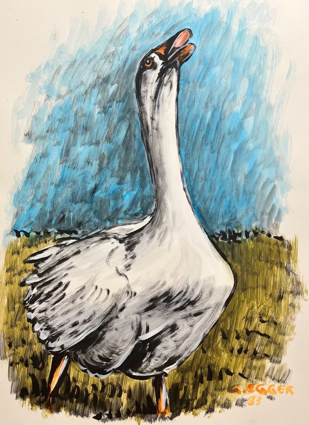 Dipinti: Günter Egger war ein österreichischer Künstler AQUARELL – Usato da Gersau venduto da grafik-kunst 3