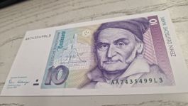 10 Deutsche Mark Banknote Carl Friedrich Gauss 1989