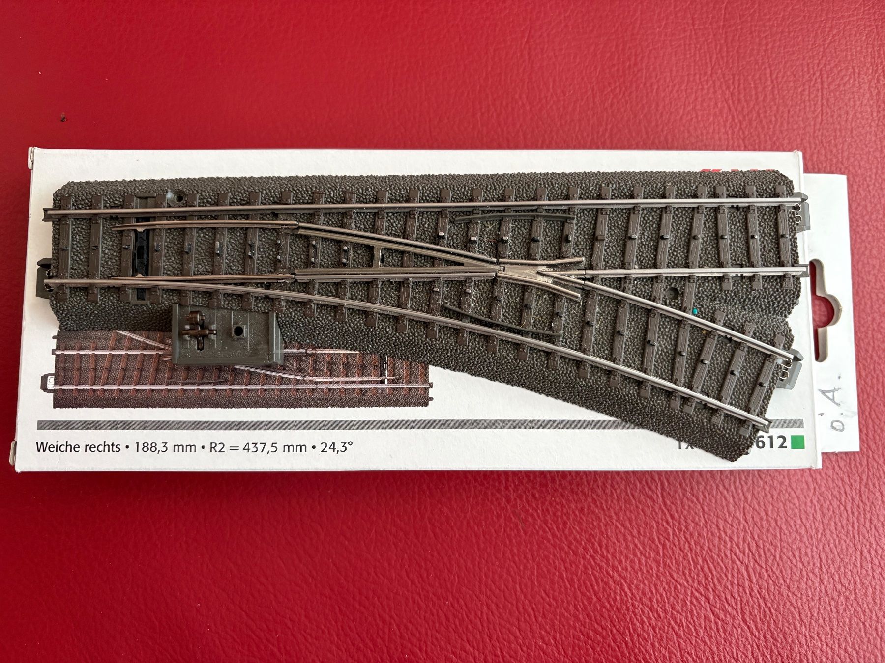 Märklin Modellini di ferrovie: MÄRKLIN 24612 Weiche rechts – Usato da Zuzwil SG venduto da Zibu-3