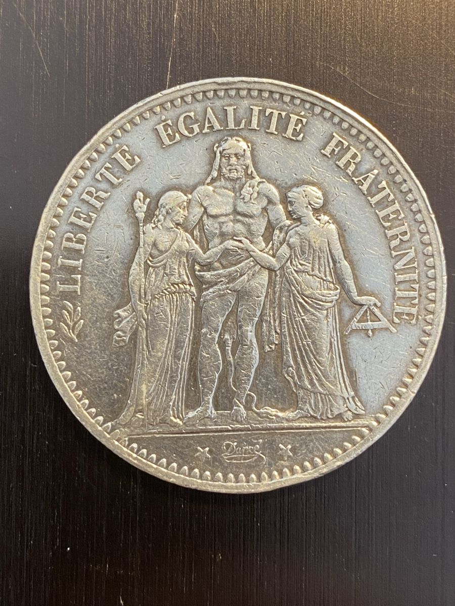 Alle Münzen: France, 5 FF 1875 A Hercule, Argent  – Gebraucht aus Corsier-sur-Vevey von Ginoarturo 1