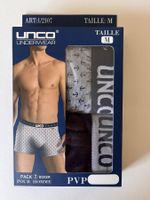 Boxer Herren, UNCO, Gr. M (2 Stück; Dunkelblau + Grau)