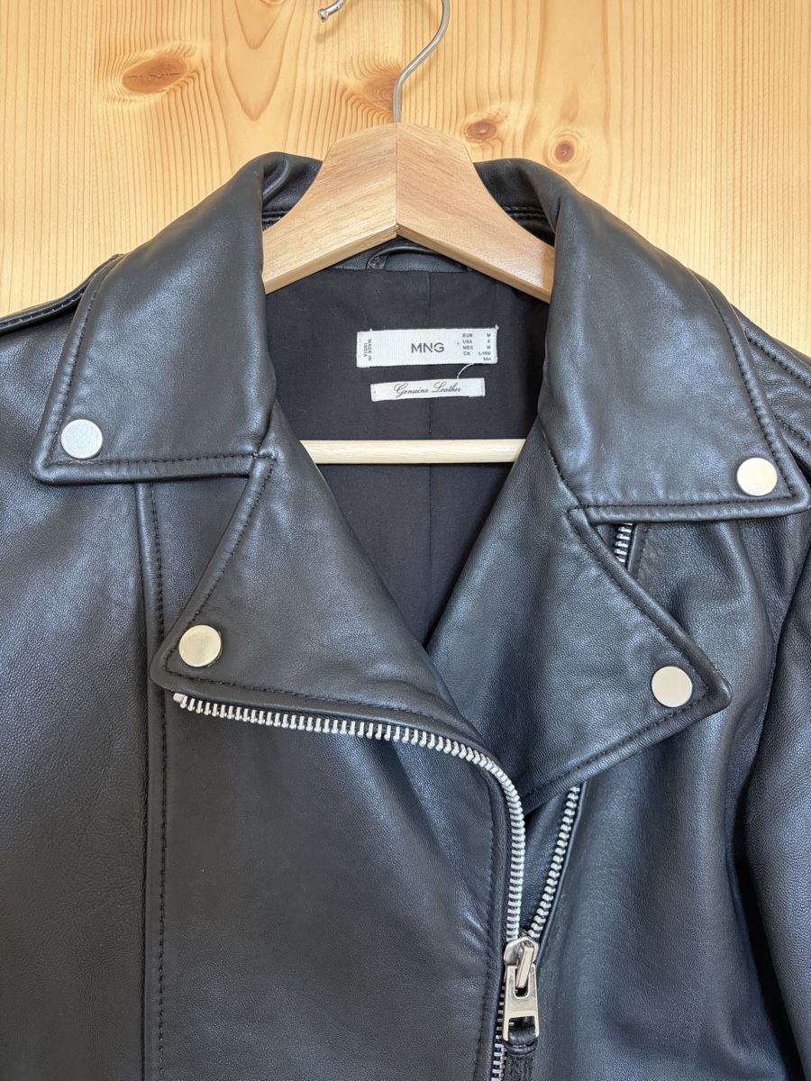 Giacche: Mango Black Leather Biker Jacket – Usato da Zürich venduto da Abu95 7