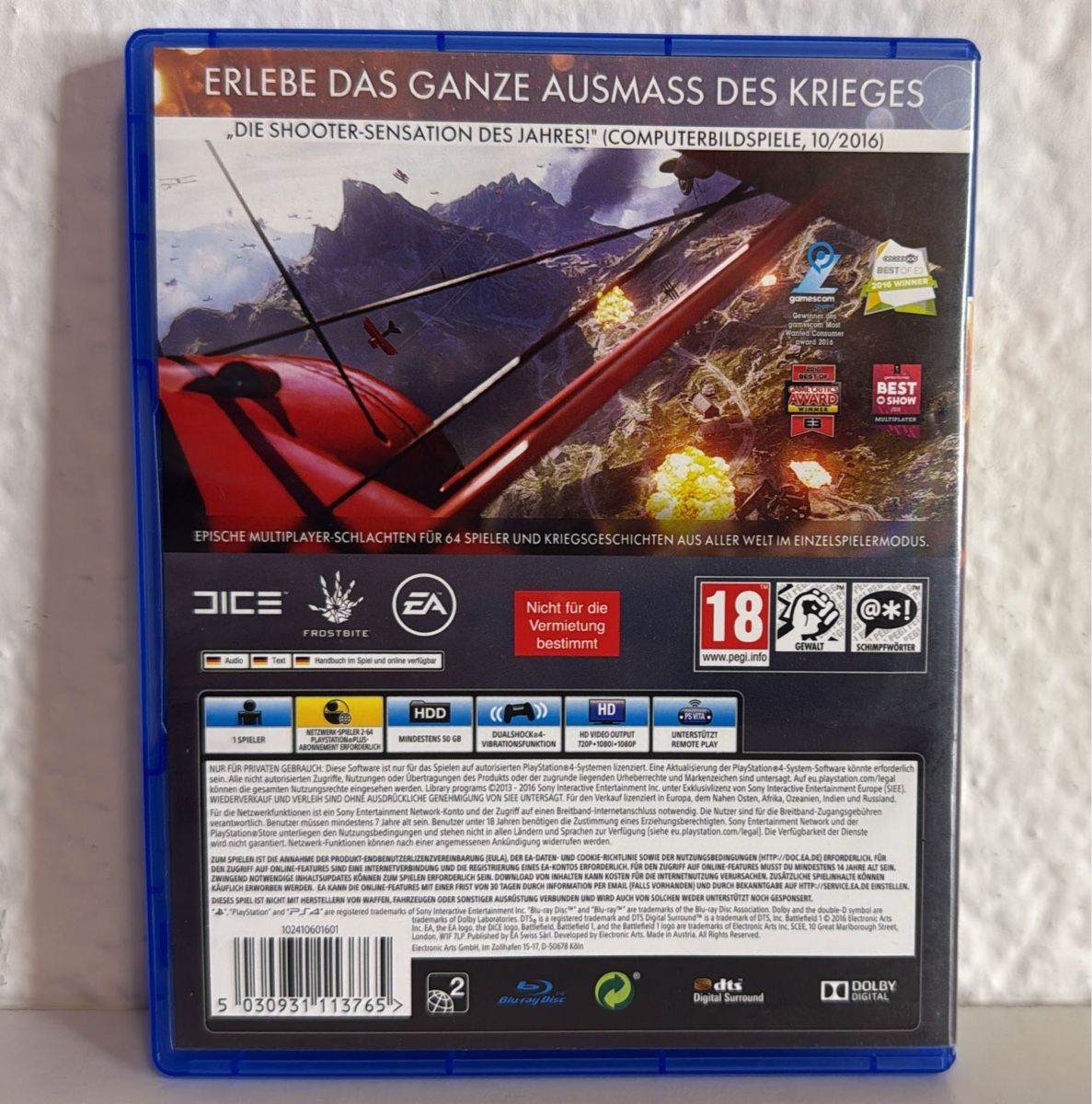 Sony Giochi: Battlefield 1 PS4/PS5 Game - Perfect for Summer – Usato da Ehrendingen venduto da bubulence 1