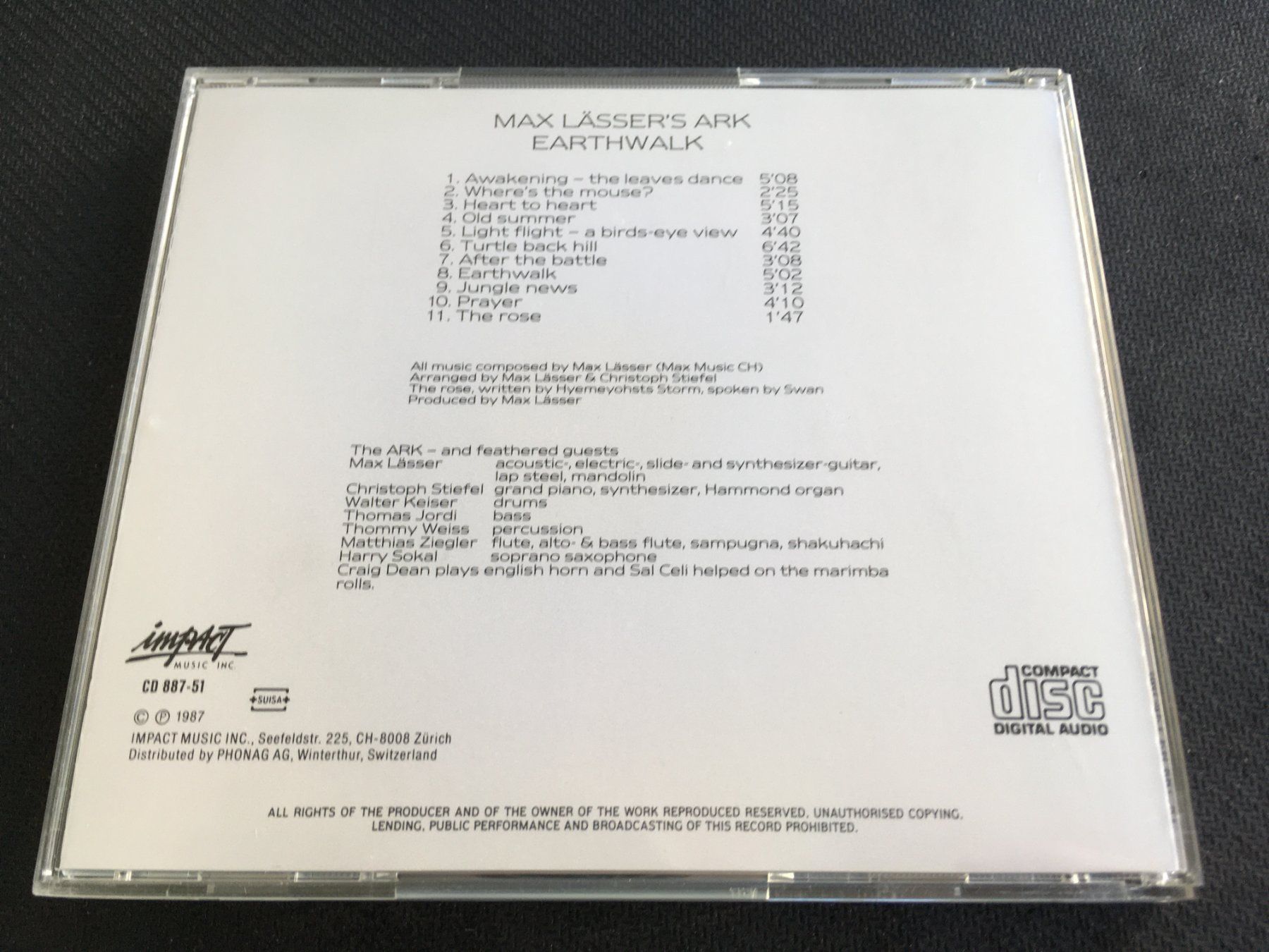 CD: Max Lässer's Ark - Earthwalk -CD- – Usato da St.Gallen venduto da MedienJoe 2