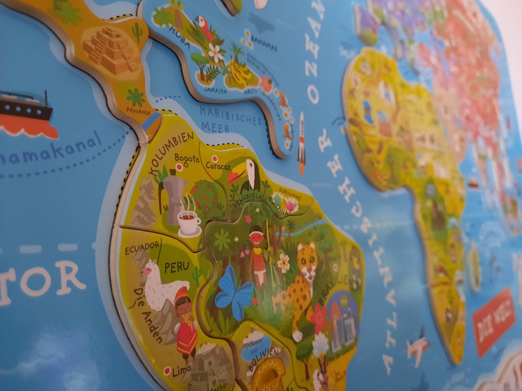 Janod Puzzle: Puzzle Weltkarte von Janod – Usato da Ehrendingen venduto da Glsa 1