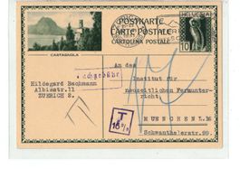 Ganzsache Postkarte PK 125 - Castagnola Nr.2 Taxe !!!