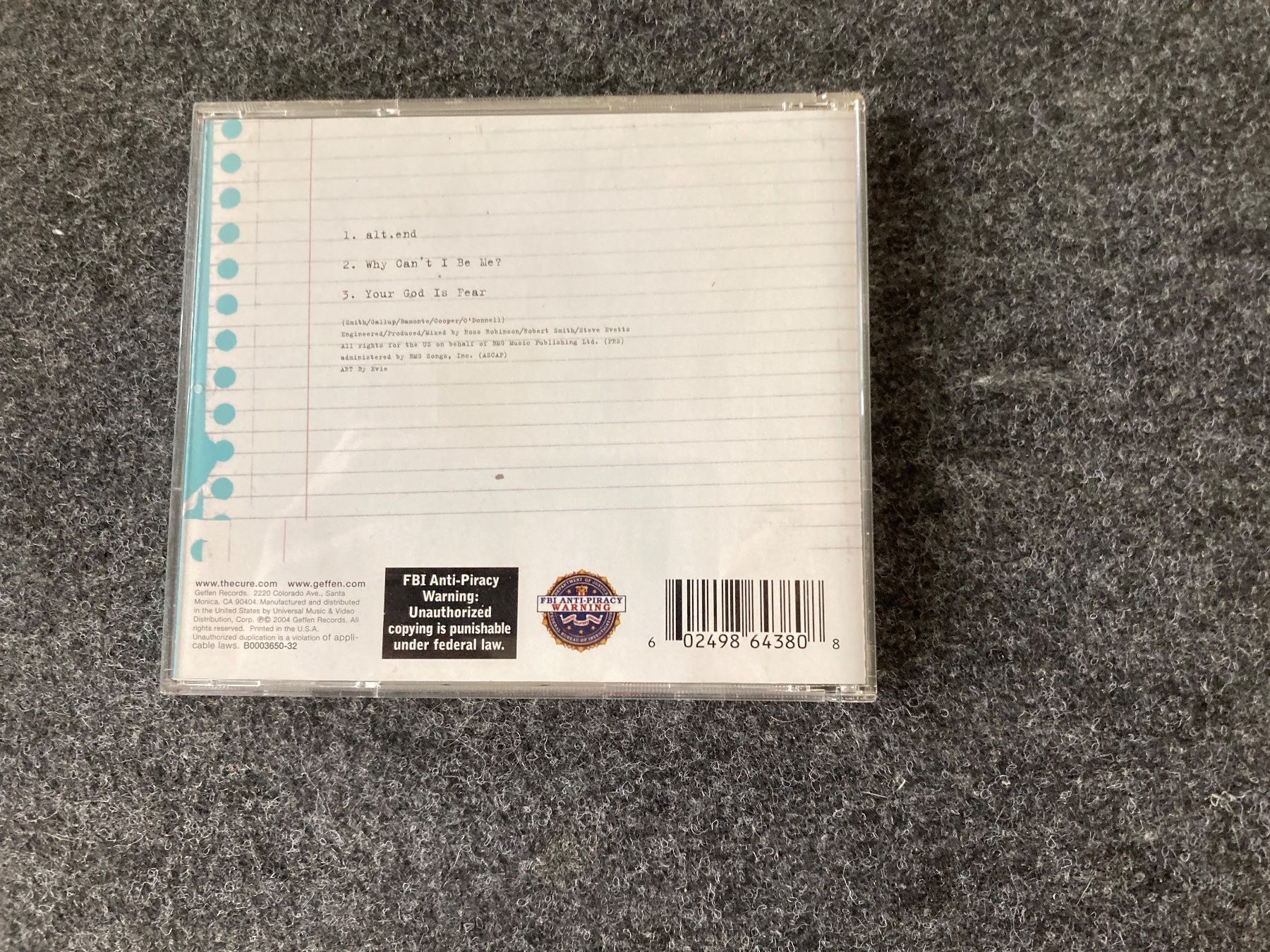 CD: The Cure - Alt.End – Usato da Fribourg venduto da Karushi 2