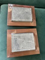 2 Specksteinplatten mit Holzrahmen neu originalverpackt