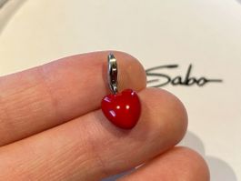 Thomas Sabo Charm Herz Rot ❤️ Neuwertig
