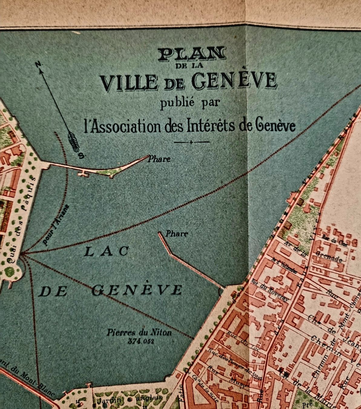 Cartine & Atlanti: Plan de Genève vintage – Usato da Cortaillod venduto da Cocotte9031 3