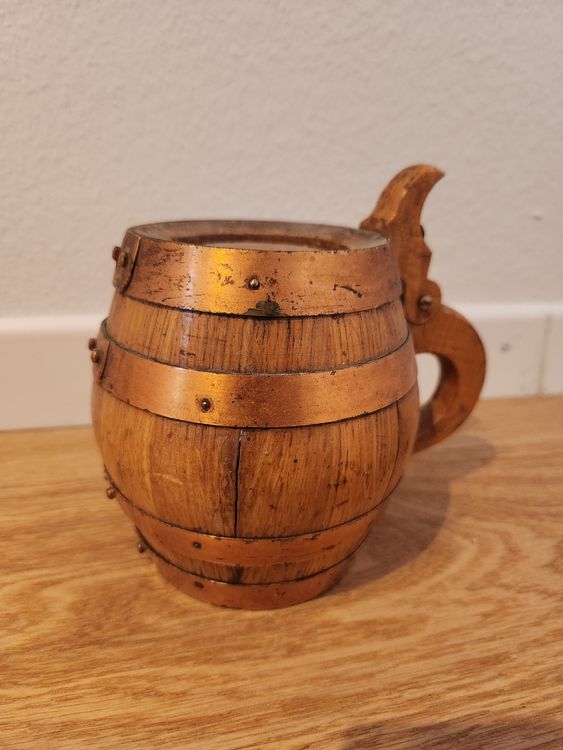 NUOBESTY Holzfass Mit Deckel - Rustikale Aufbewahrungsdose Für Kaffeebohnen & Tee Im Landhausstil