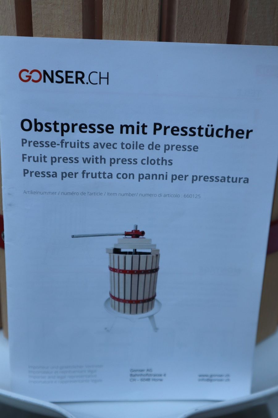 Tutte le macchine: Obstpresse 18 Liter – Usato da Möriken AG venduto da Karinh 3