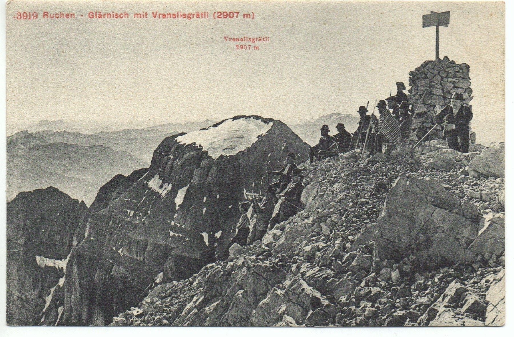 Cartoline postali: RUCHEN-GLÄRNISCH mit Vrenelisgärtli - Bergsteiger – Nuovo (secondo la descrizione) da Jona venduto da philajona