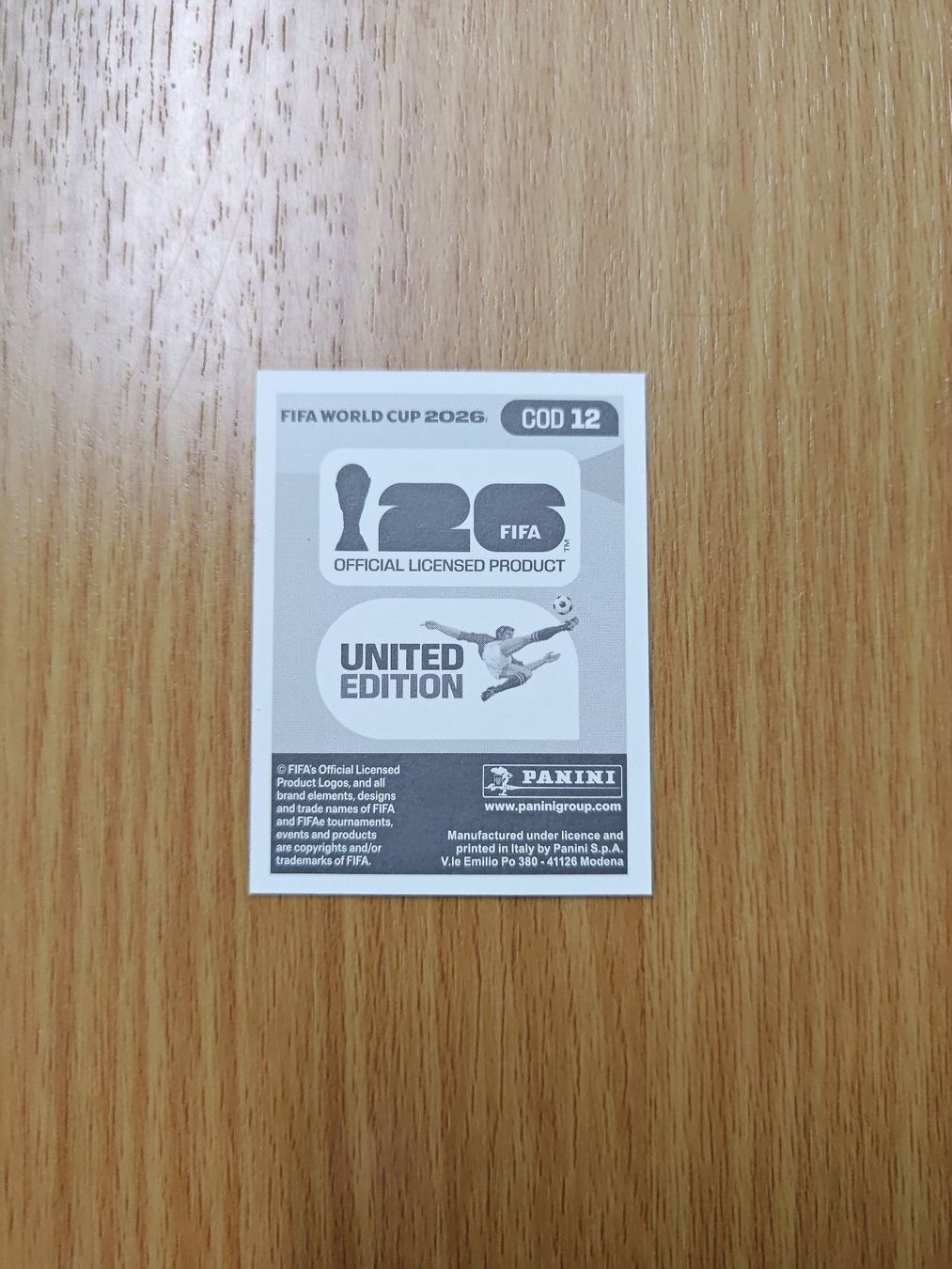 Panini Carte collezionabili: Panini WM 2026 Sticker - COD 12 – Usato da Hochdorf venduto da all_u_want 1