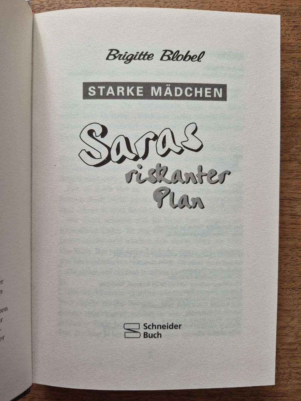 Bücher: Buch "Sara riskranter Plan" von Brigitte Blobel – Gebraucht aus Olten von bayoffires 1