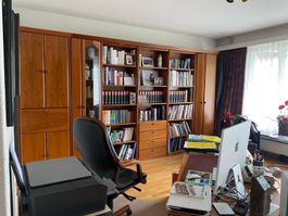 Massives Büro-Möbelset aus französischem Nussbaum
