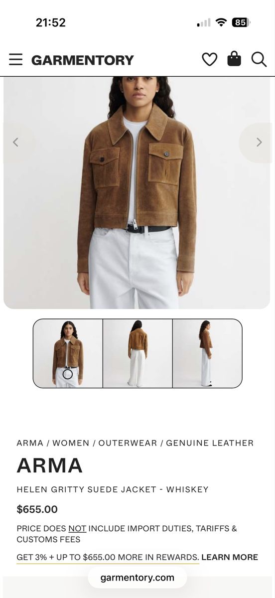 Giacche: NEW Arma cow leather jacket size 36 – Nuovo (secondo la descrizione) da Münchenstein venduto da ArleneLM 8