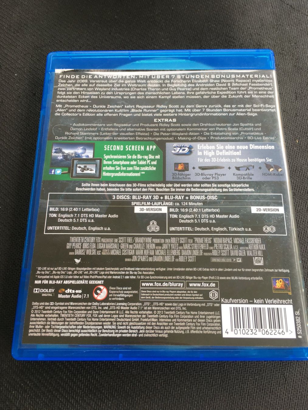 Tous les DVDs: Prometheus - Dunkle Zeichen 2D + 3D [Blu-ray] 3 disc – D'occasion à St.Gallen par MedienJoe 1