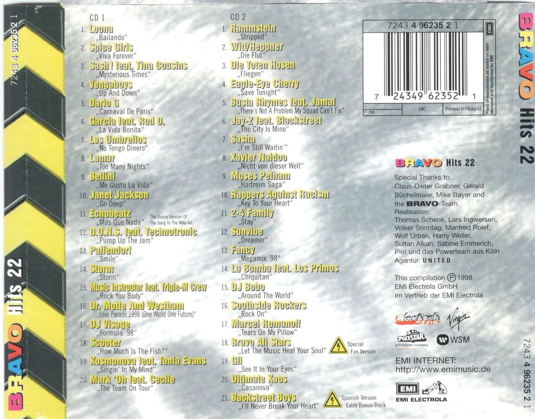 CDs: Bravo Hits 22 Doppel CD – Gebraucht aus St. Margarethen TG von  1