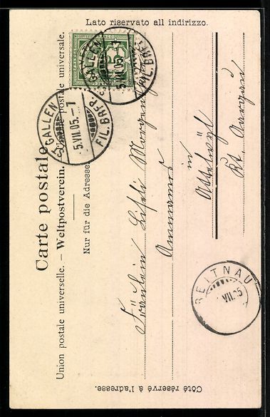 Cartoline postali: AK St. Gallen, Linsenbühlkirche – Usato da Berlin venduto da bartko-reher 1