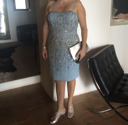 Cocktailkleid hellblau, Gr. 42, Brand: Sonia Penña