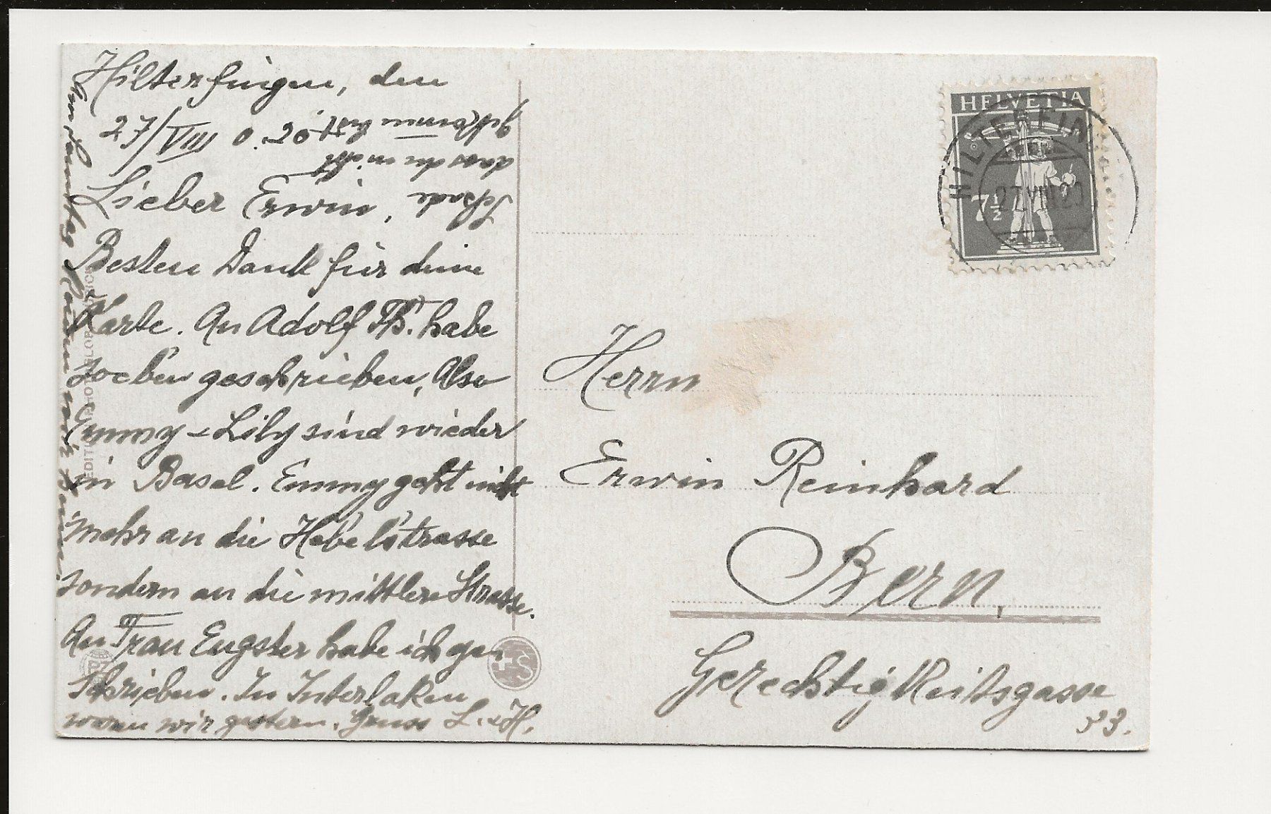 Cartes postales: AK 1920 Hilterfingen – D'occasion à Greifensee par 315WDO 1