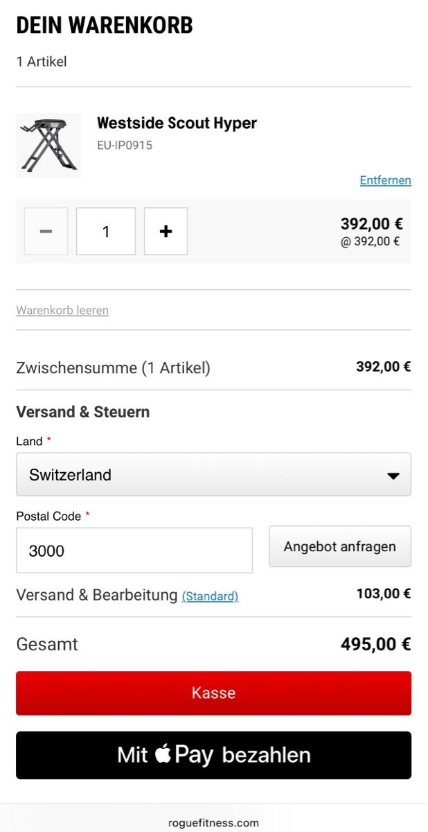 Rogue Hometrainer: ROGUE WESTSIDE SCOUT HYPER - Krafttraining – Usato da Thun venduto da nightshift007 5