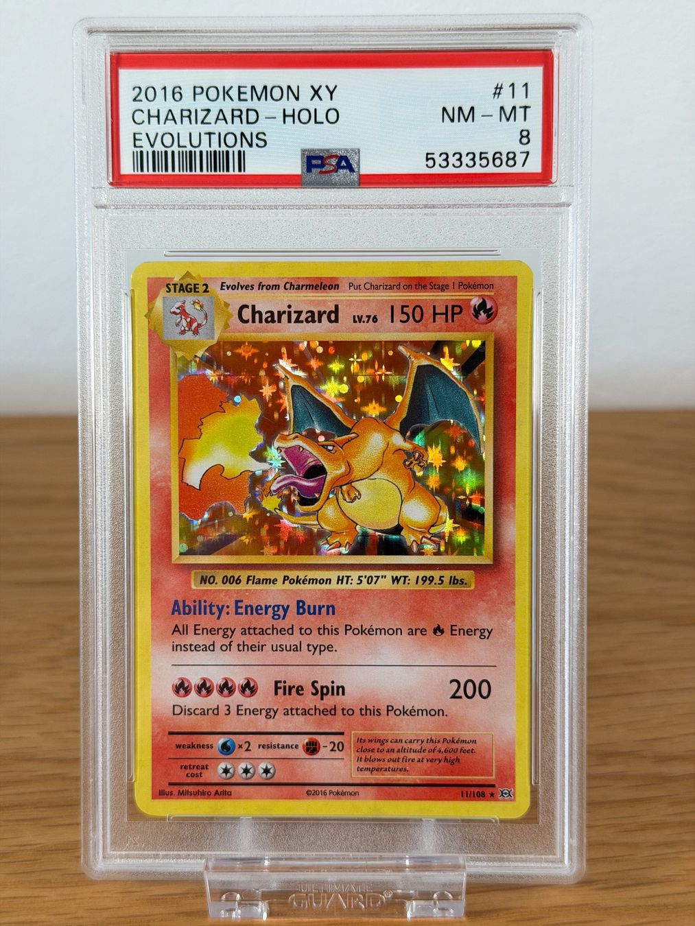 Pokémon Carte collezionabili: 2016 Pokémon XY Evolutions Charizard Holo #11 PSA 8 – Usato da Montagny-Yverdon venduto da For1
