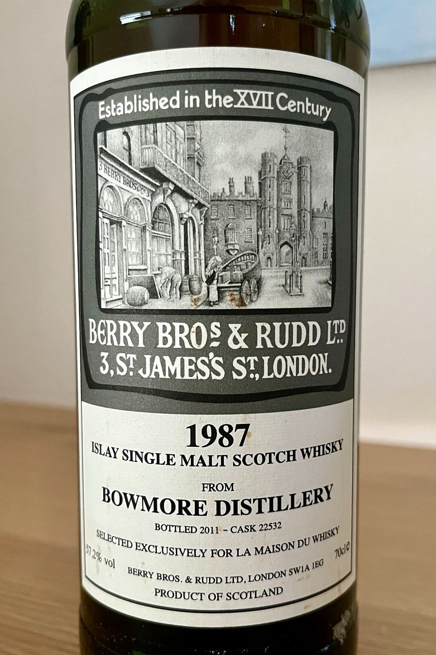 Bowmore Spirituosen: Bowmore 1987 - Berry Bros & Rudd – Neu und originalverpackt aus Le Sentier von myman 3