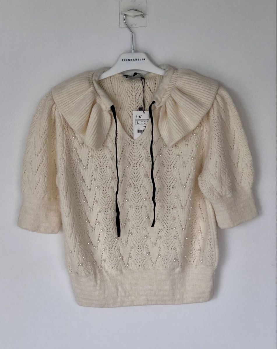 Zara Maglioni & Felpe: Zara Strickpullover mit Kragen, Neu mit Etikett, – Nuovo (secondo la descrizione) da Baden venduto da Tiffany6878