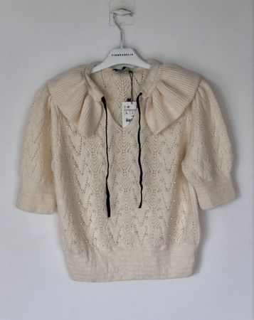 Zara Strickpullover mit Kragen, Neu mit Etikett,