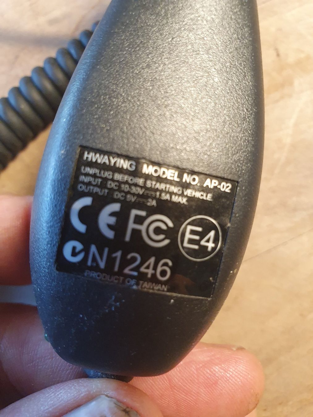 Unità & Adattatore: HWAYING Mod. No. AP-02  Ladekabel – Usato da Zürich venduto da loosebone 5