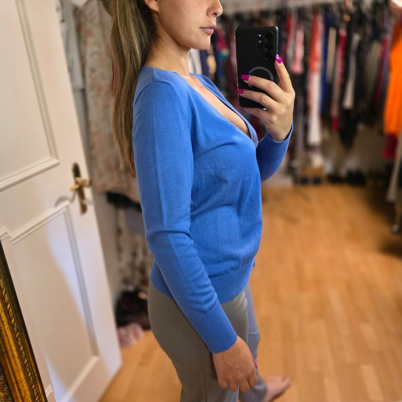 Giacche: Linea Tesini Hellblaue Feinstrickjacke, Grösse 38/40 – Usato da Wald ZH venduto da CapLux 1